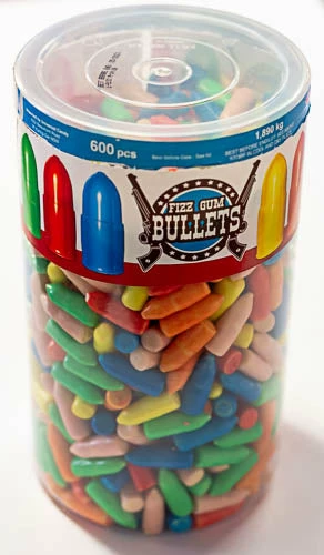 Fizzy Gum Bullets Tub 1 Fizzy Gum Bullets Tub