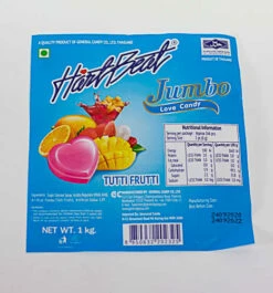 Hartbeat (Heartbeat) Jumbo Heart Candies - Tutti Frutti Bag -Snack Sales 2024 Hartbeat 20Jumbo 20Tutti 20Frutti 205