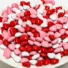 Candy Shell Red, Pink And White Chocolate Hearts 1kg
