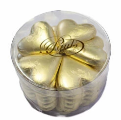 Hearts - Milk Chocolate Hearts In Gold Foil 30g Tub