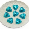 Hearts - Milk Chocolate Hearts In Aqua Blue Foil 1kg