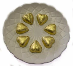 Hearts - Milk Chocolate Hearts In Gold Foil 1kg