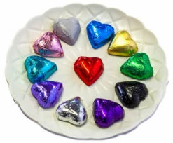 Hearts - Milk Chocolate Hearts In Mixed Foils 350g