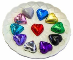 Hearts - Chocolate Hearts In Mixed Foil (5kg Bulk)