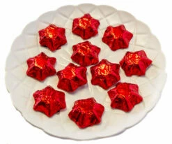 Stars - Chocolate Foil Stars - Red